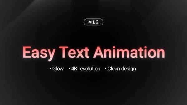 Glow Text Animation Presets | After Effects