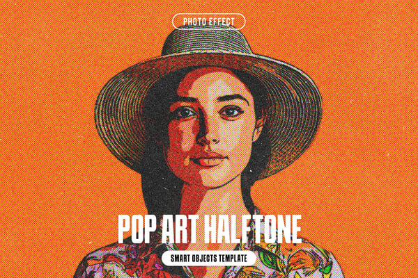 Pop Art Halftone Photo Effect