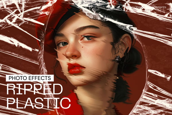 Ripped Plastic Photo Effect