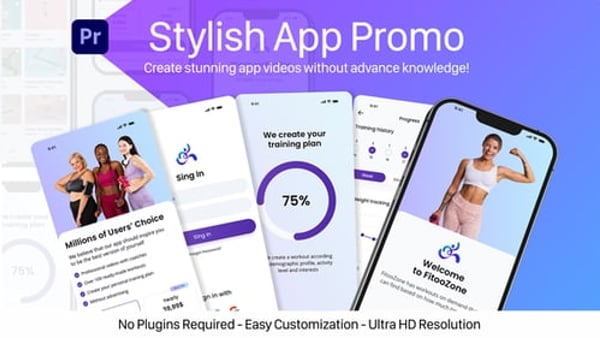 4K 3D Smartphone App Promo Mockup & UI Showcase for Premiere Pro