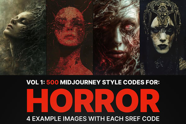 500 Midjourney Sref Codes for Horror