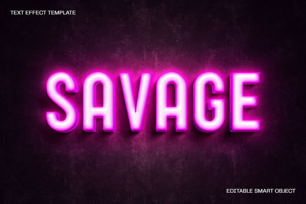 Pink Neon Light Text Effect