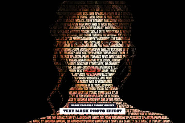 Text Mask Photo Effect