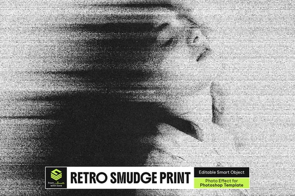 Retro Smudge Print Photo Effect