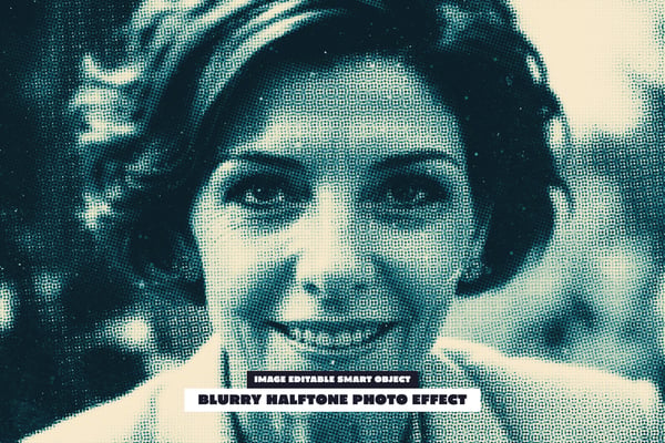 Blurry Halftone Photo Effect