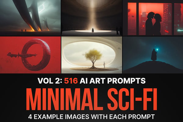 516 Minimal Sci-Fi Ai Art Prompts Vol 2