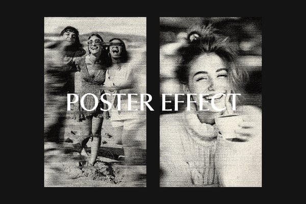 Photocopy Scanline Square And Poster Photo Effect