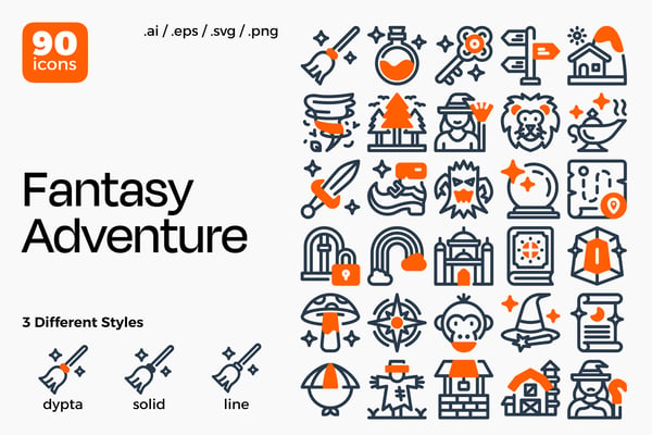 Fantasy Adventure Icon Set