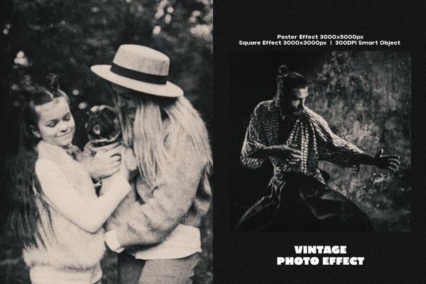 Vintage Square And Poster Photo Effect