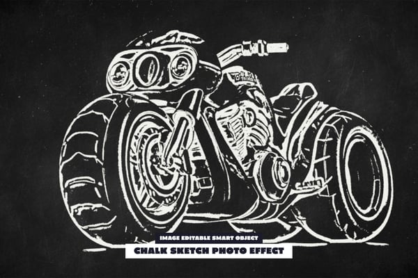 Chalk Sketch Photo Effect