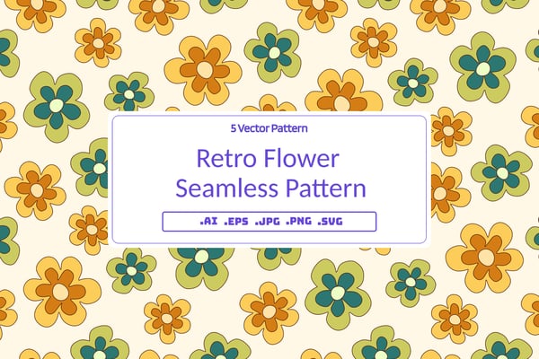 Retro Flower Seamless Pattern
