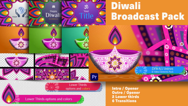 Diwali / Deepavali Intros & Video Elements Pack