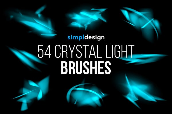 54 Crystal Light Photoshop Brushes