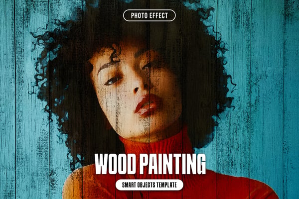 Wood Painting Photo Effect
