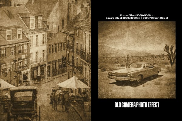 Old Camera Square And Poster Photo Effect