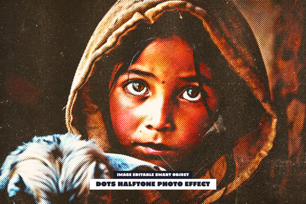 Dots Halftone Photo Effect