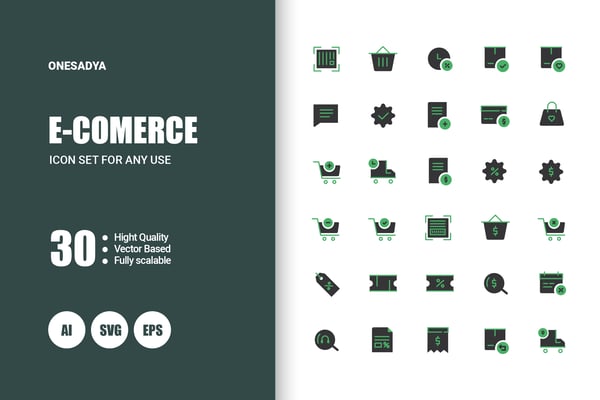 E-commerce Icons – Clean & Modern UI Icon Set