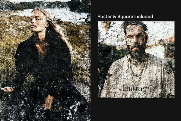 Cracked Wall Square And Poster Photo Effect