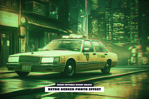 Retro Screen Photo Effect