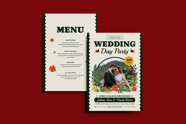 Flowrist Couple Wedding Invitation Template