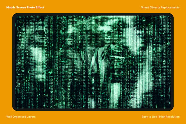 Matrix Screen Photo Effect