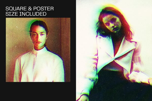 Lens Chromatic Blur Square And Poster Photo Effect
