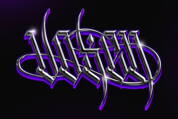 Chrome Gothic Text Effect