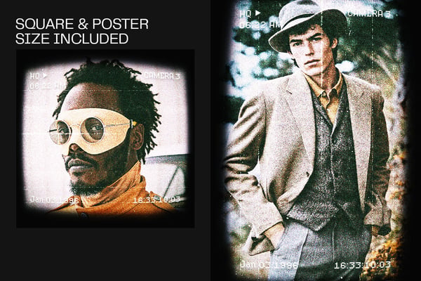 Retro TV Square And Poster Photo Effect