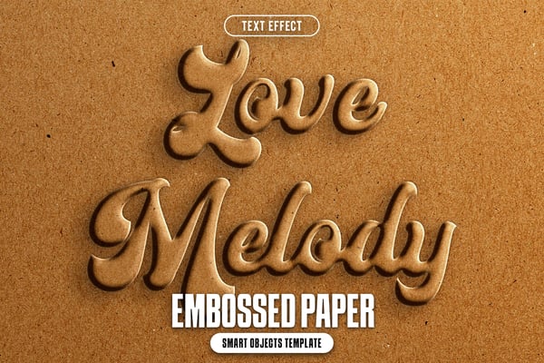 Embossed Paper Text Effect