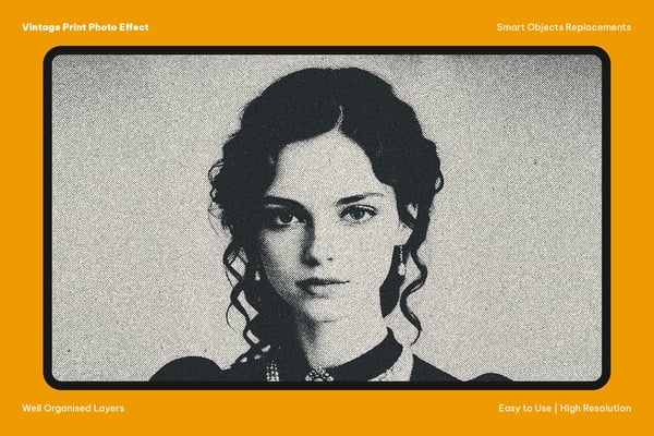 Vintage Print Photo Effect