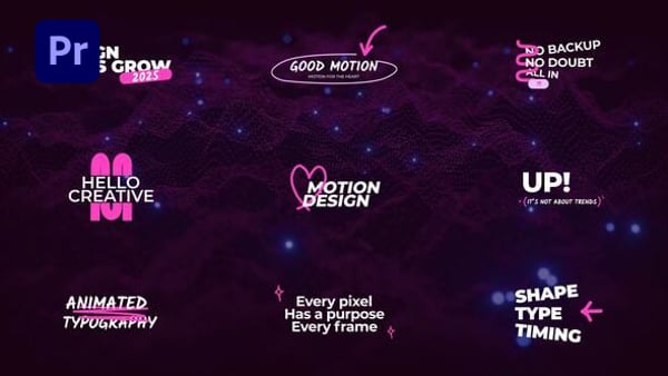 Dynamic Kinetic Typography Titles with Hand-Drawn Accents | MOGRT
