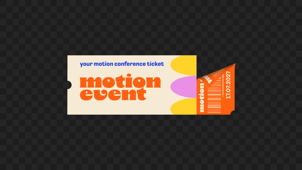 Event Motion Conference Ticket