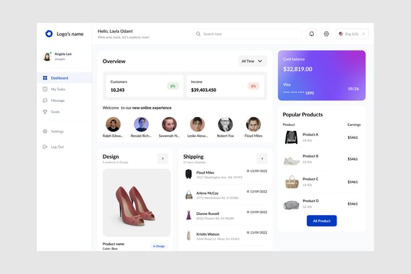 Fashion E-Commerce Dashboard UI Kit
