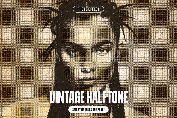 Vintage Halftone Photo Effect