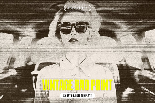 Vintage Bad Print Photo Effect