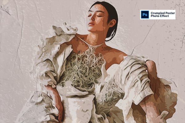 Crumpled Poster Photo Effect