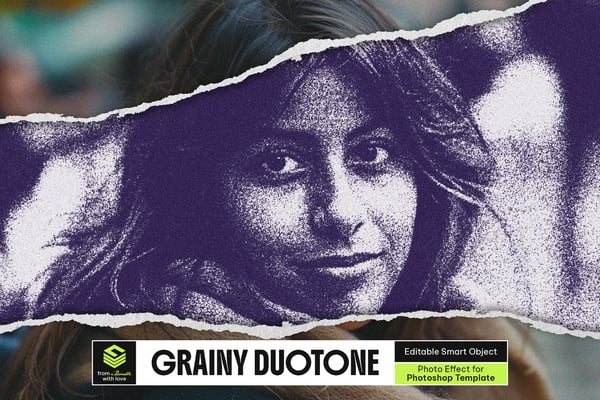 Grainy Duotone Photo Effect