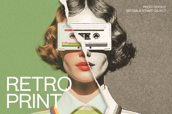 Retro Print Photo Effect