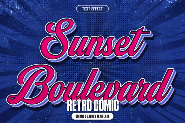 Retro Comic Text Effect