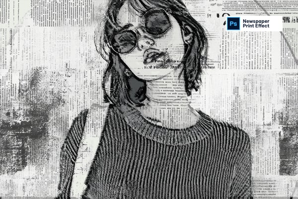Newspaper Print Effect