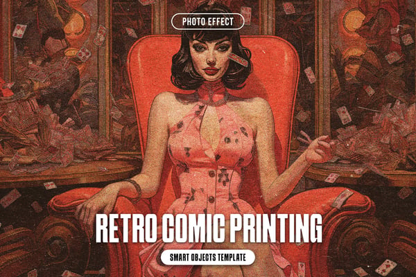 Retro Comic Printing Photo Effect