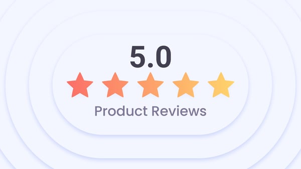 Clean Animated 5.0 Star Product Reviews Rating