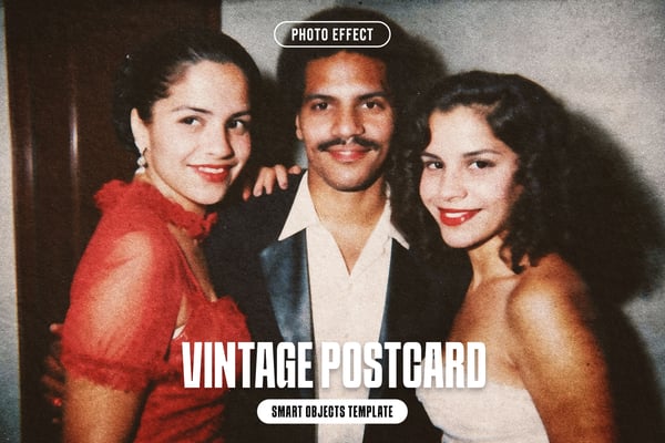 Vintage Postcard Photo Effect