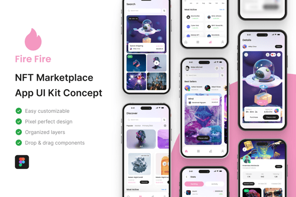 Fire Fire - NFT Marketplace App UI Kit