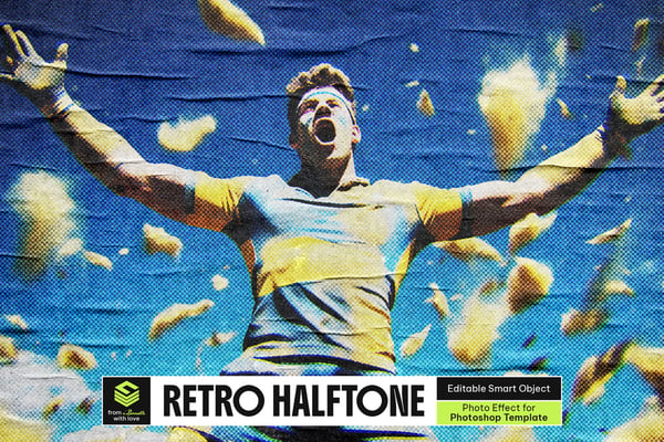 Retro Halftone Photo Effect