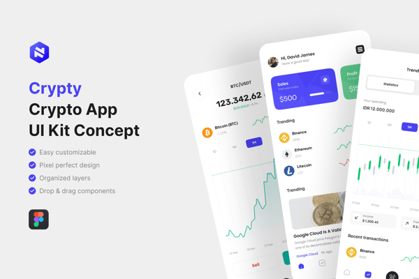 Crypty - Crypto App UI Kit
