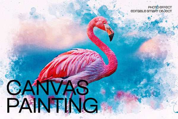 Canvas Painting Photo Effect