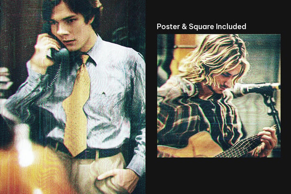 TV Flicker Square And Poster Photo Effect