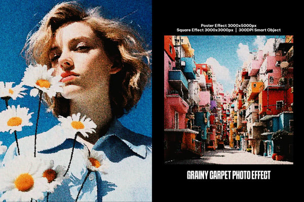 Grainy Carpet Square And Poster Photo Effect