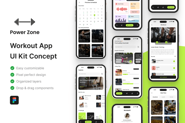 Power Zone - Workout App UI Kit